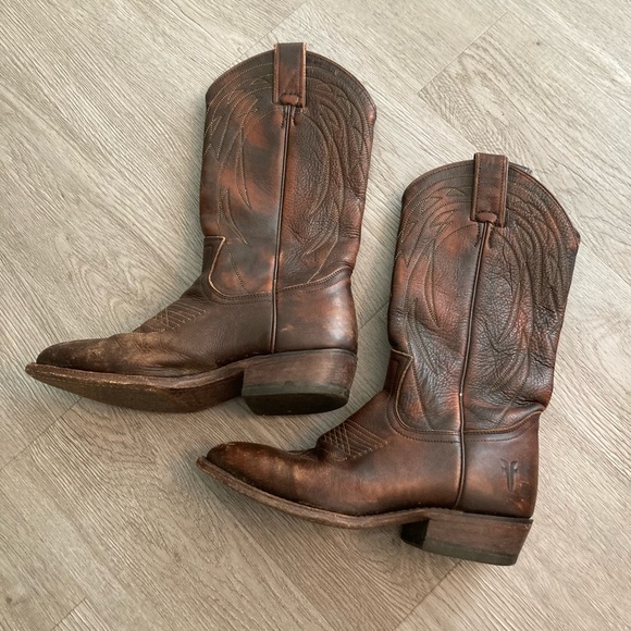 Frye Billy Western Cowboy Boots 6 - Picture 2 of 7